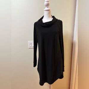 Joseph Ribkoff  mini dress tunic long sleeve funnel neck black 8 M